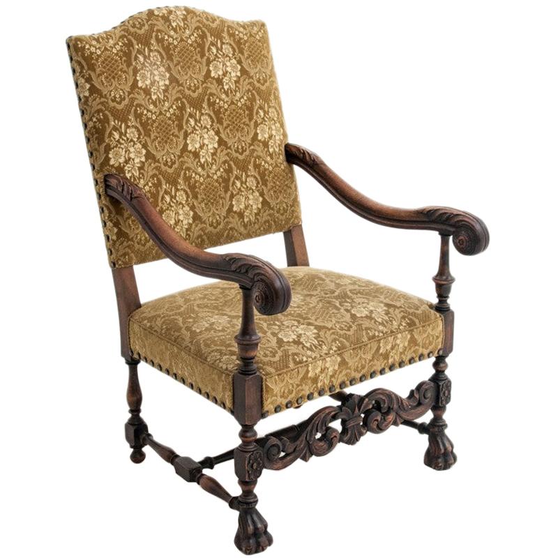 Neo-Renaissance Antique Armchair from circa 1910 For Sale
