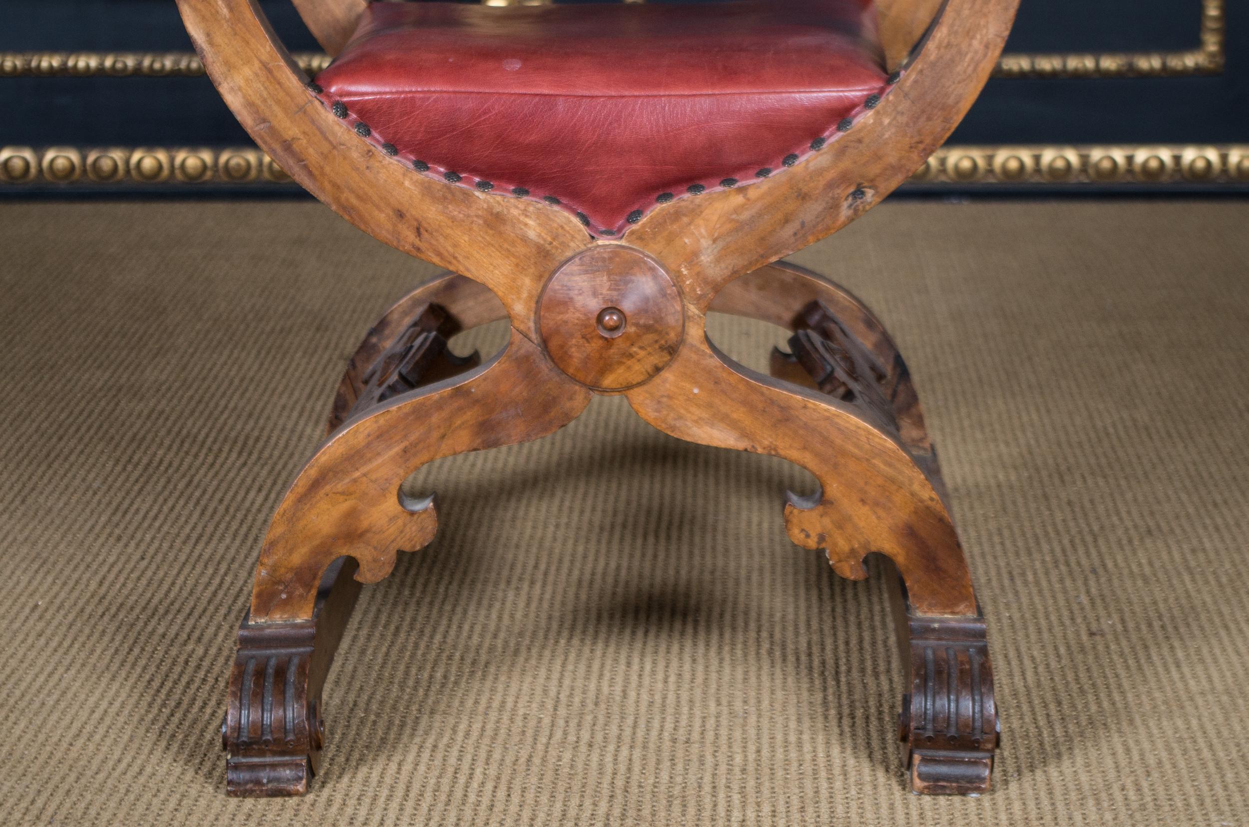 Neo Renaissance Armchair, 19th Century Walnut  German Master Pice 8