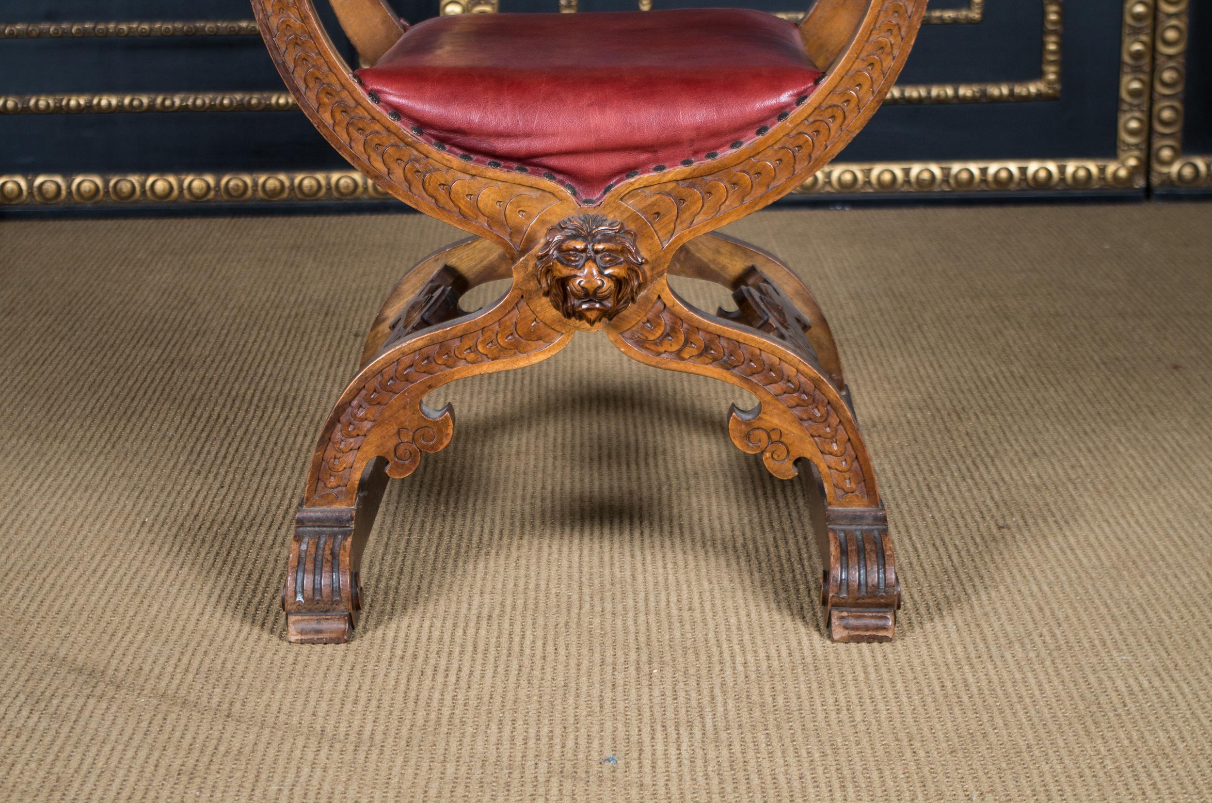 Carved Neo Renaissance Armchair, 19th Century Walnut  German Master Pice