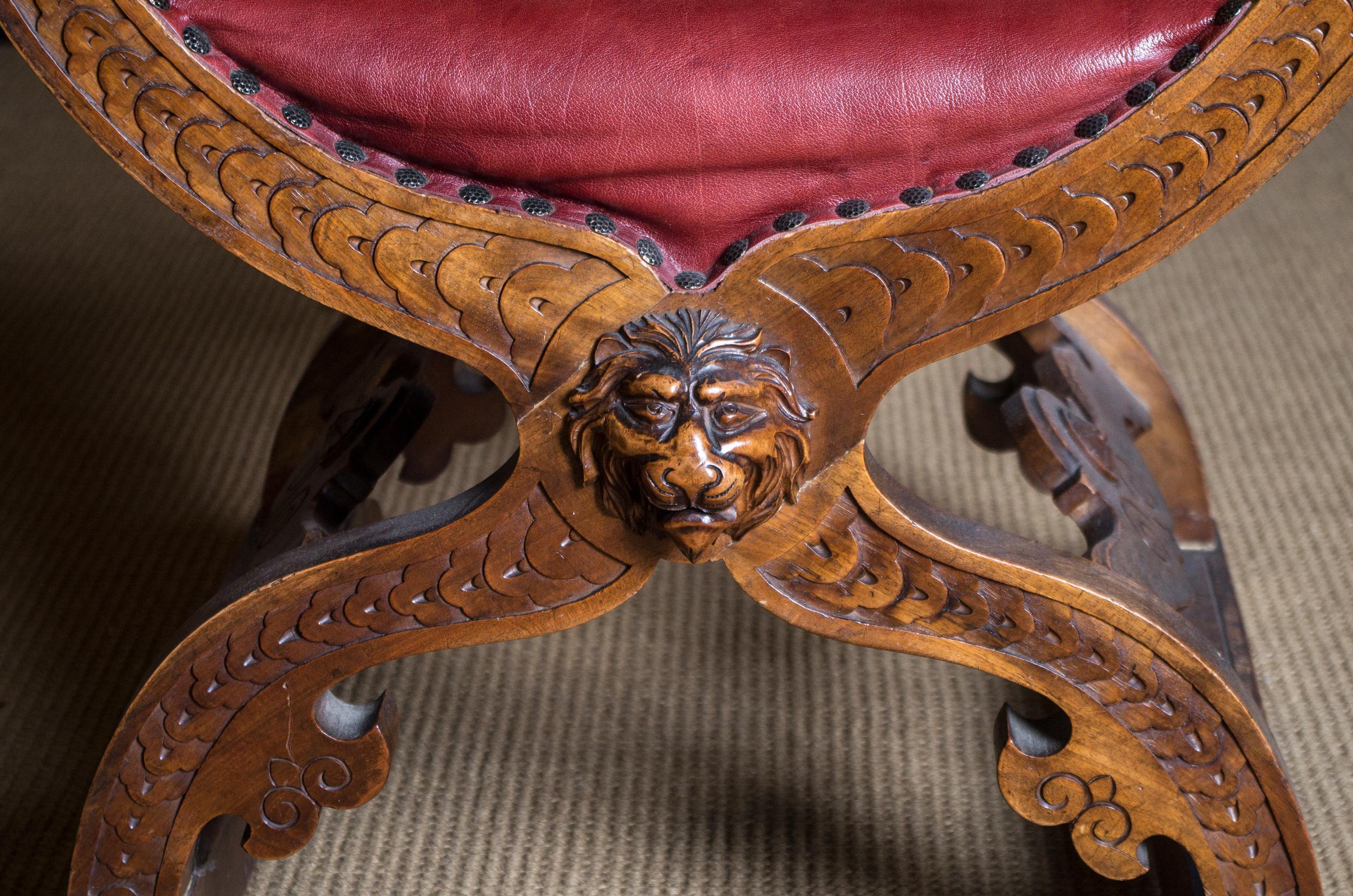 Neo Renaissance Armchair, 19th Century Walnut  German Master Pice 2