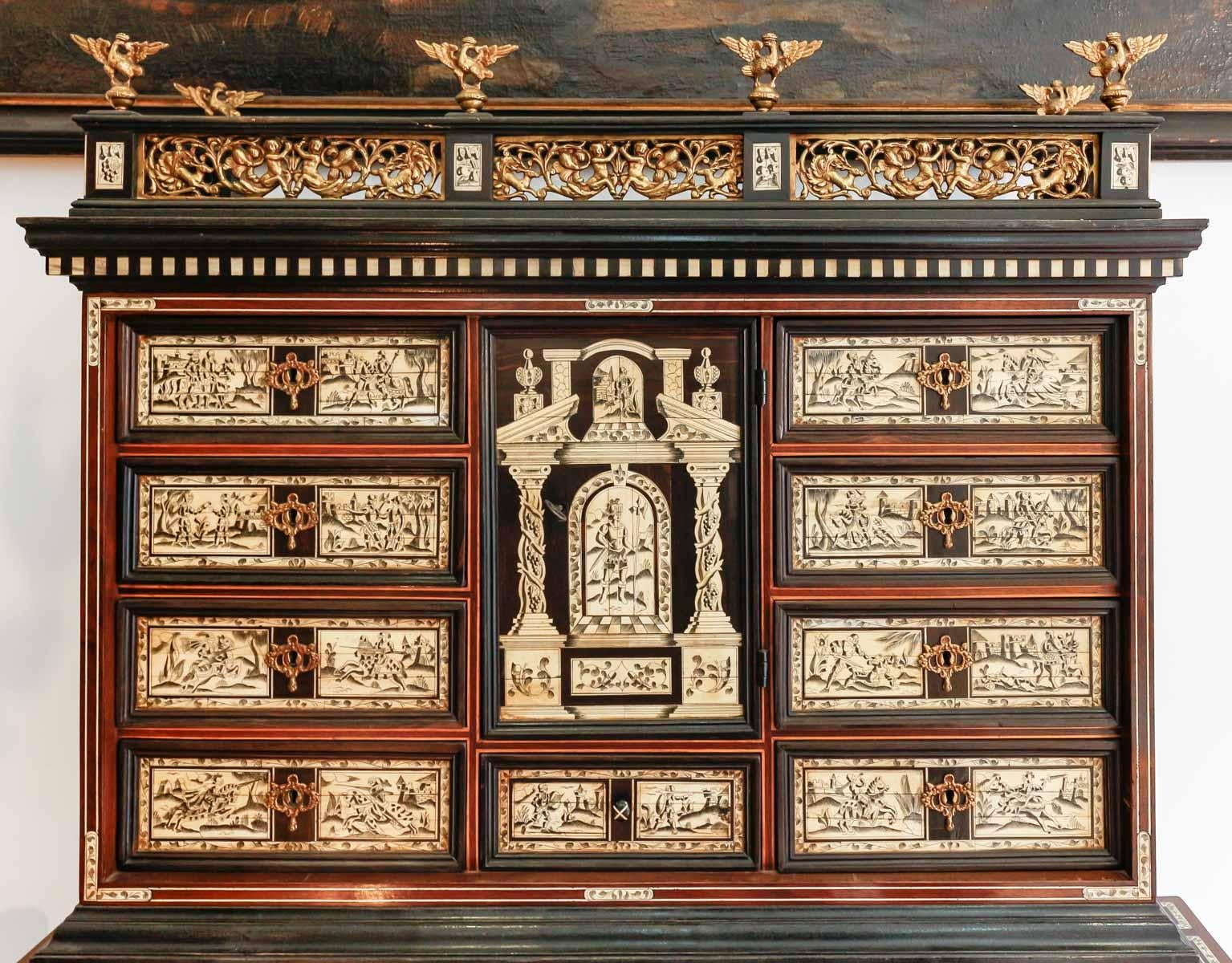 20th Century Neo Renaissance Cabinet, Antique Style, Circa 1900.