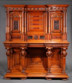 Neo-Renaissance Cabinet by G.F. Quignon, Universal Exhibition of Paris 1889