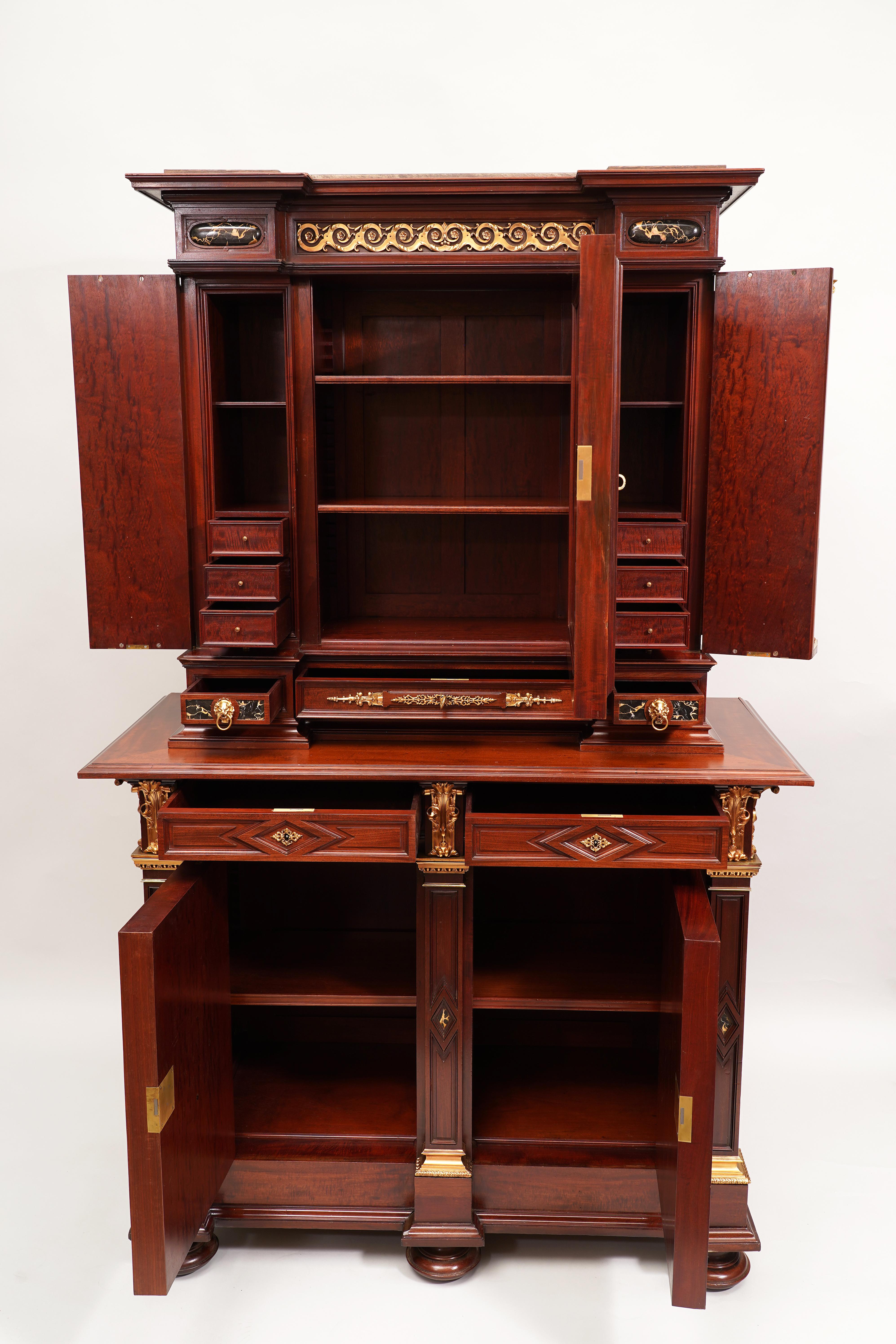 French Neo-Renaissance Cabinet by P. Sormani and attr. to E. Lièvre, France, Circa 1870 For Sale