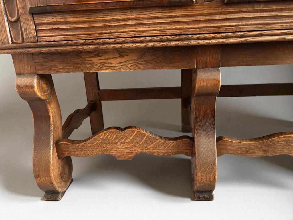Neo-Renaissance Carved Oak Sideboard  Early to Mid-20th Century  Solid Oak For Sale 3