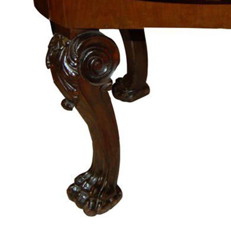 Ornately carved solid oak pull-out style table, opens to 115 inches. Austro-Hungarian circa 1860/80. Part of suite with Buffet E11/18, Vitrine E11/18-1, Chairs E11/18-3, Credenza E11/18-4.