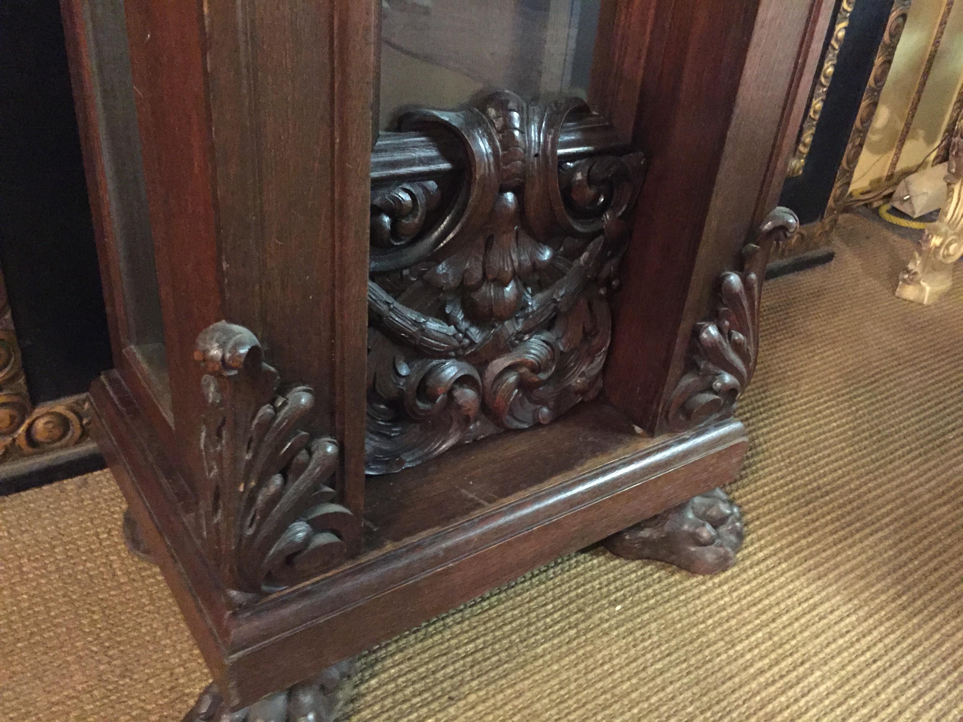 Neo Renaissance Grandfather Clock, circa 1870 with 2 Columns 4