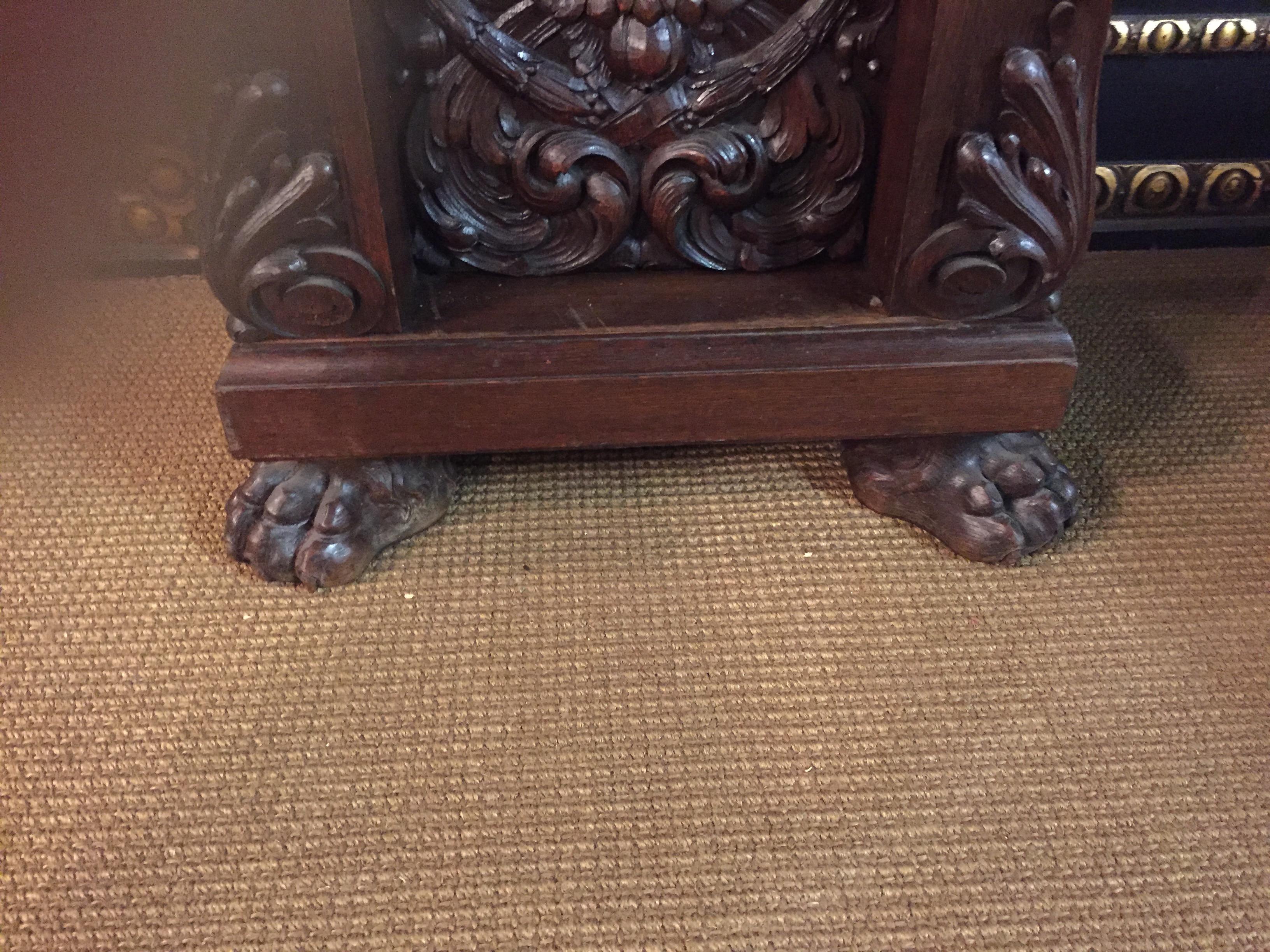 Neo Renaissance Grandfather Clock, circa 1870 with 2 Columns 5