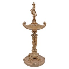 Fontaine italienne en terre cuite de la néo-Renaissance. Toscane, début du 19e siècle
