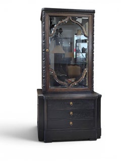 Neorenaissance-Vitrinenschrank aus Eiche von A.B. N. Bomans Ångsnickeri, um 1900