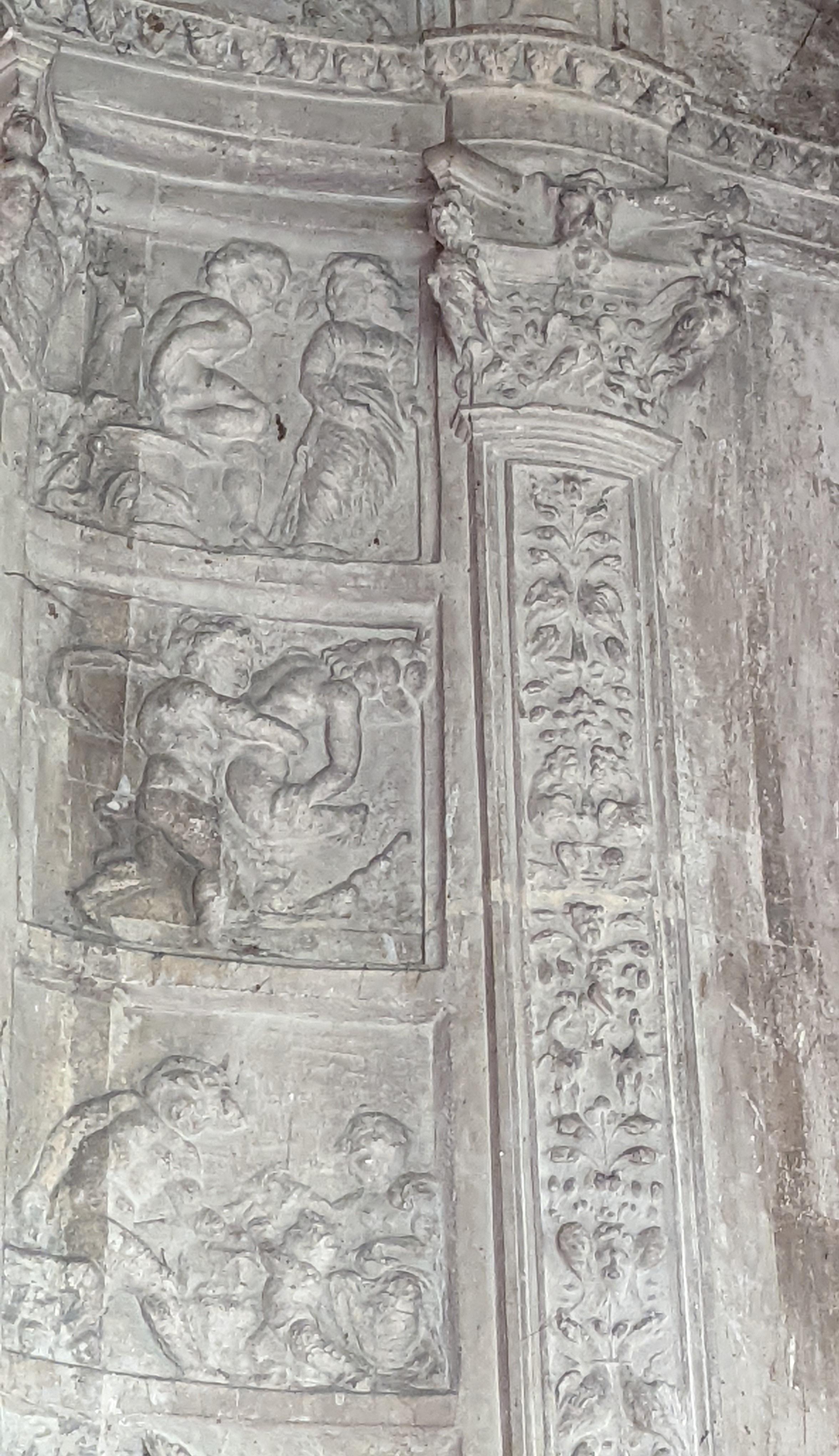 Cheminée en pierre de la période néo-Renaissance, datée de 1534 en vente 8