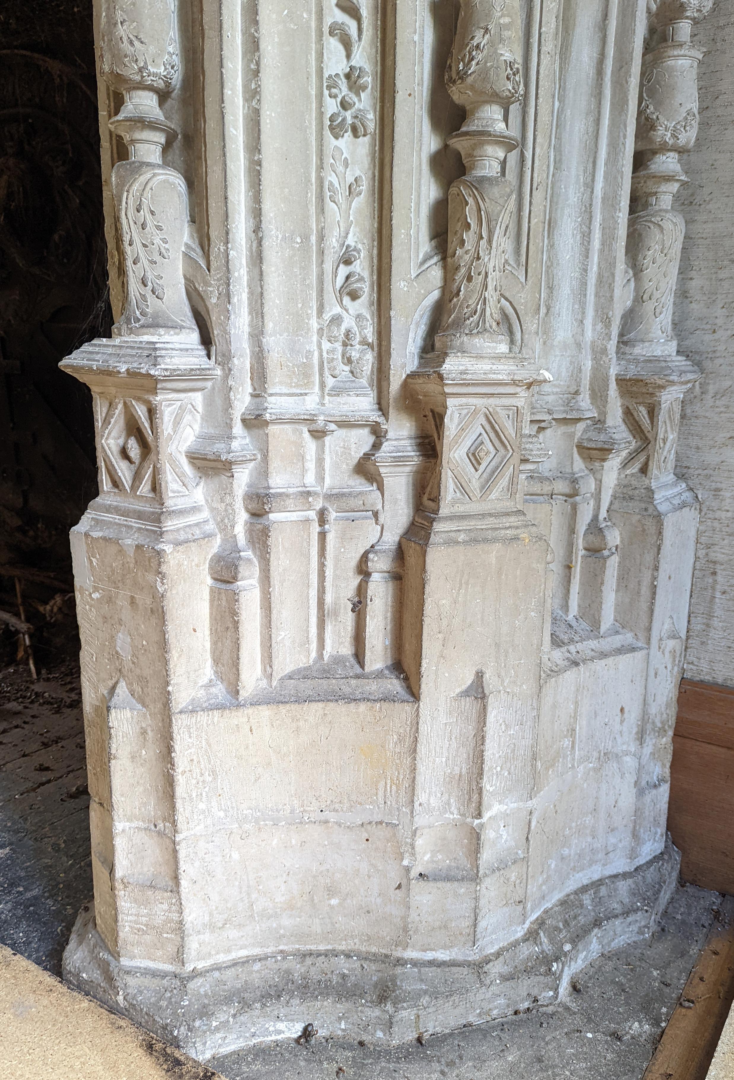 Neo-Renaissance Period Stone Fireplace, Dated 1534 For Sale 11