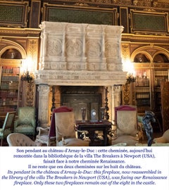 Neo-Renaissance Period Stone Fireplace, Dated 1534