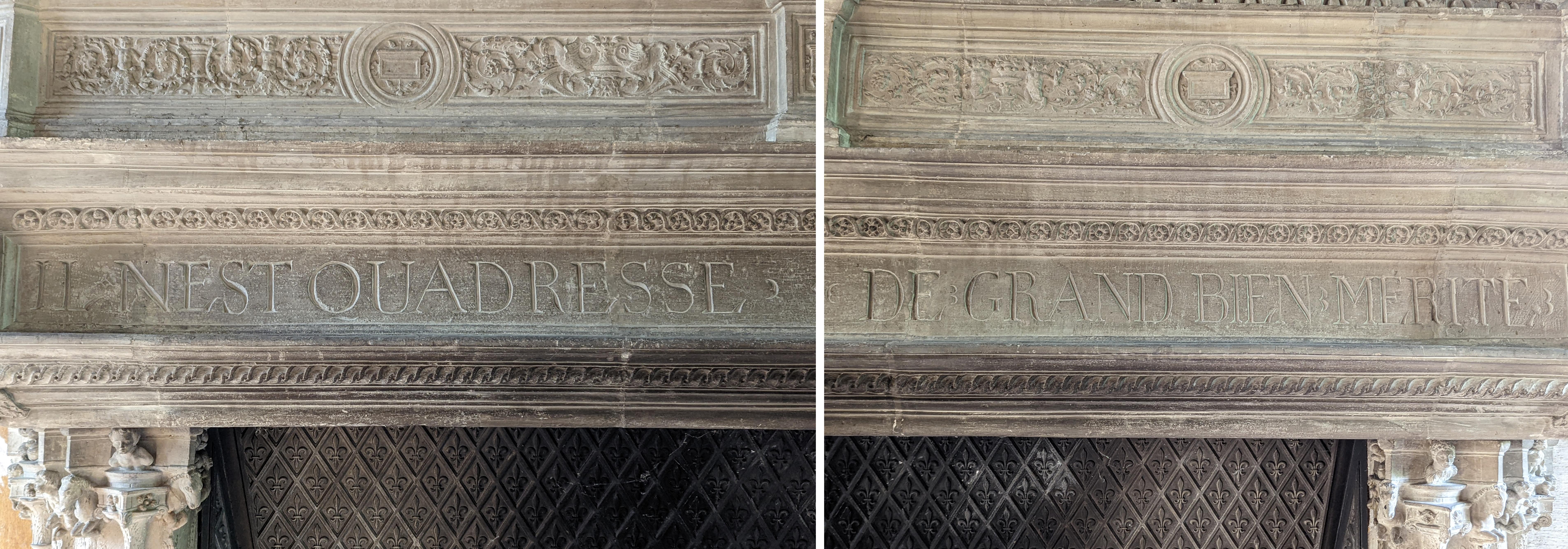 XVIIIe siècle et antérieur Cheminée en pierre de la période néo-Renaissance, datée de 1534 en vente