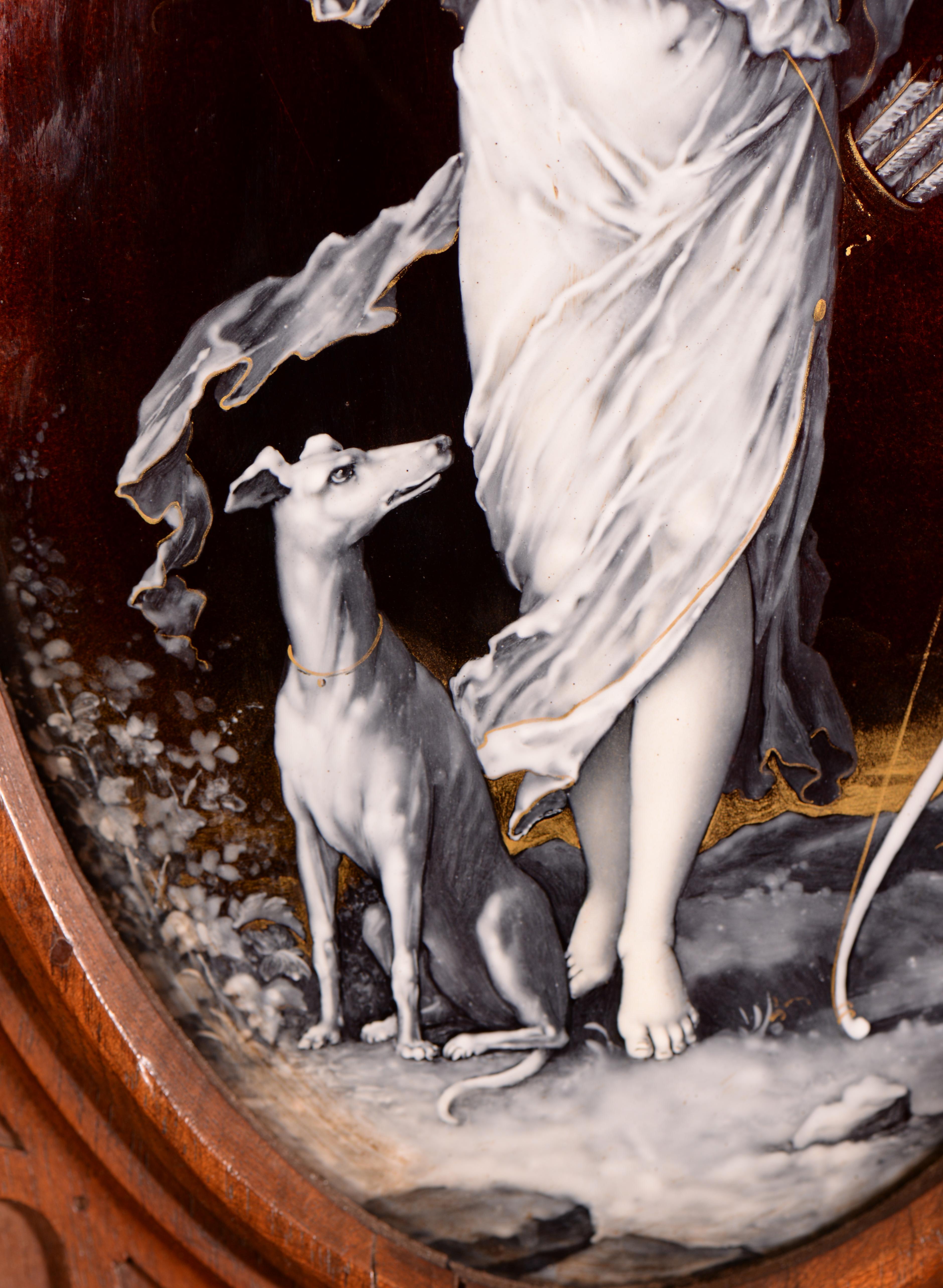 Neorinascimentale Armadio in stile neorinascimentale con smalti dipinti firmato da Theophile Soyer in vendita