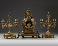 Neo-Renaissance Style Mantel Set 19th Century Sicle