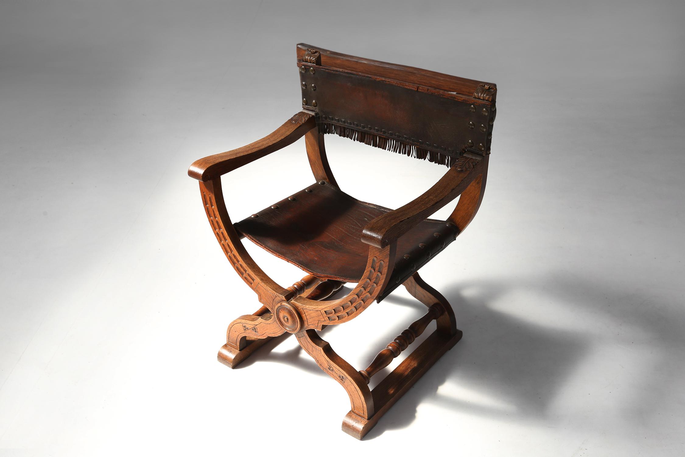 Chaise à trône néo-renaissance 1890 en vente 9