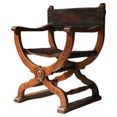 Chaise à trône néo-renaissance 1890
