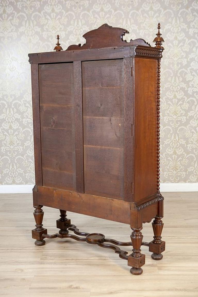 Renaissance Revival Walnut Cabinet Circa 1900 in Light Brown For Sale 9