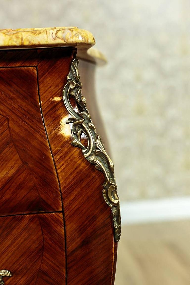 Rococo Revival Neo-Rococo Inlaid Dresser Veneered with Mahogany, circa 1930 For Sale