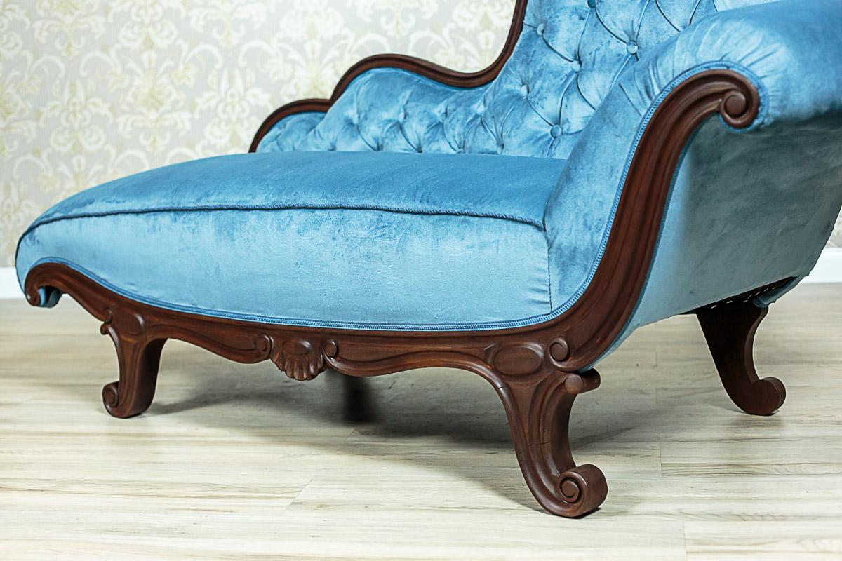 Upholstery Neo-Rococo Mahogany Chaise Lounge after Renovation, circa 1900-1910