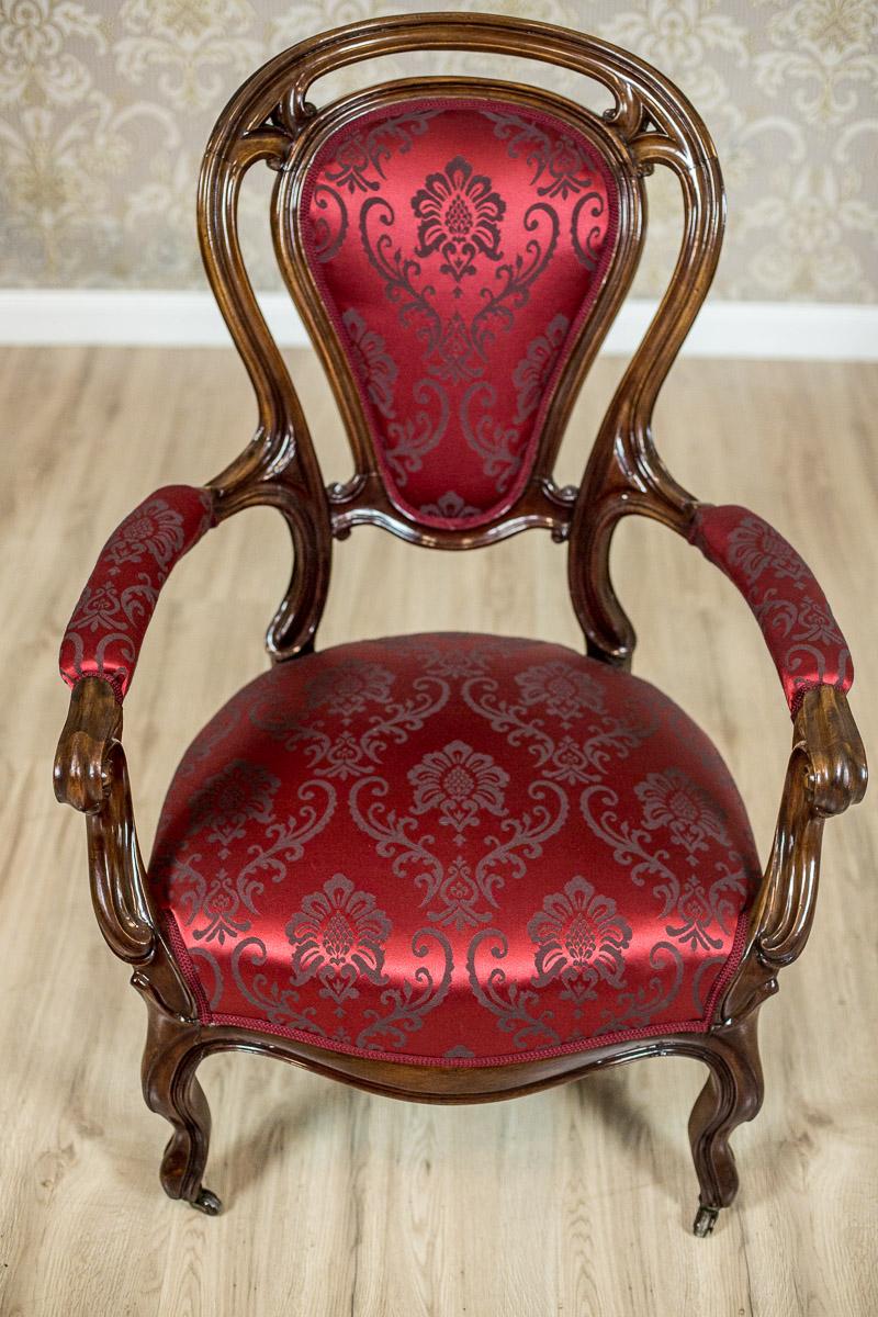 Neo-Rococo Walnut Armchair from the Early 20th Century 5