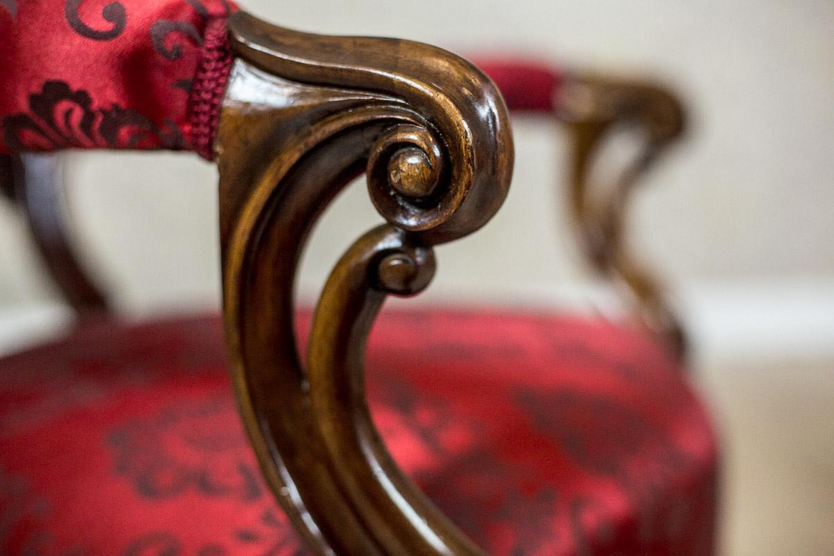 Rococo Revival Neo-Rococo Walnut Armchair from the Early 20th Century