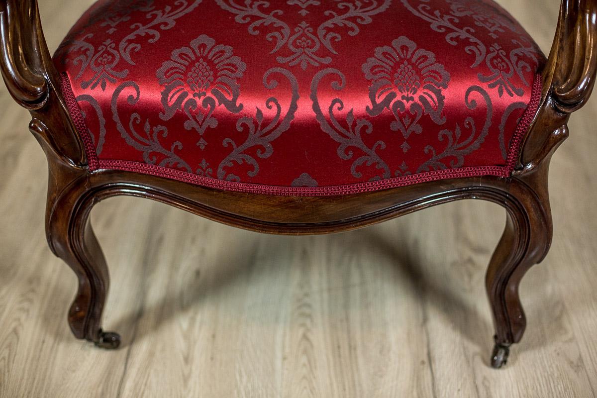 Neo-Rococo Walnut Armchair from the Early 20th Century 1