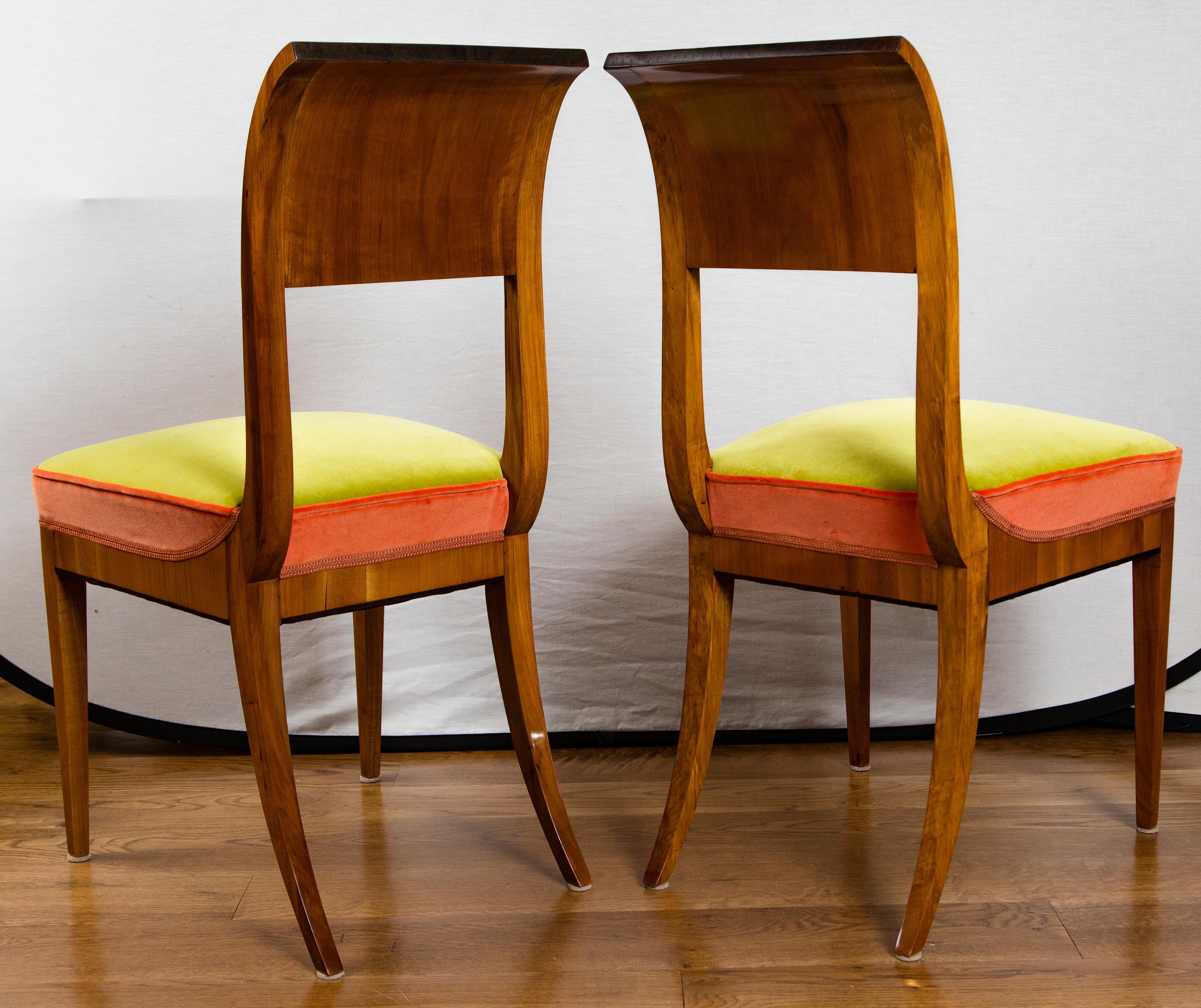 19th Century Neoclassic Biedermeier Side Chairs, 3 Available For Sale
