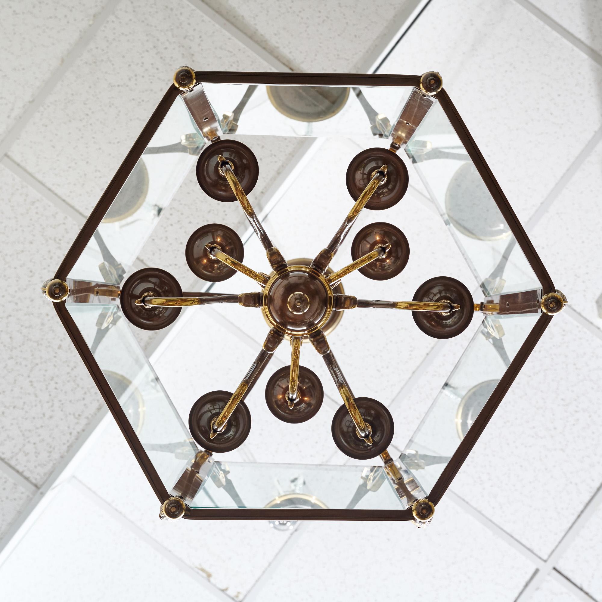 Farol francés neoclásico de latón en venta 2