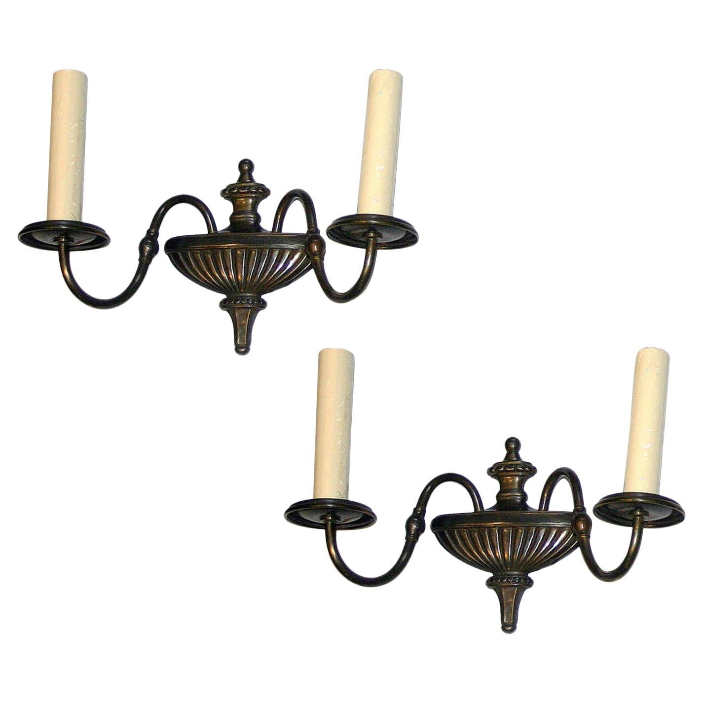 Neoclassic Bronze Sconces For Sale