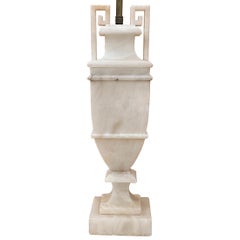 Neoclassic Carved Alabaster lamp