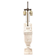 Neoclassic Carved Alabaster lamp
