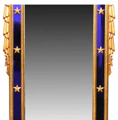 Carvers Guild Giltwood Cobalt Blue Glass Mirror