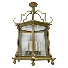 Antique Neoclassic Gilt Bronze Lantern
