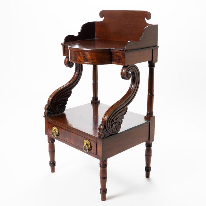 19th Century Neoclassic Mahogany Wash Stand, 1825-30 For Sale