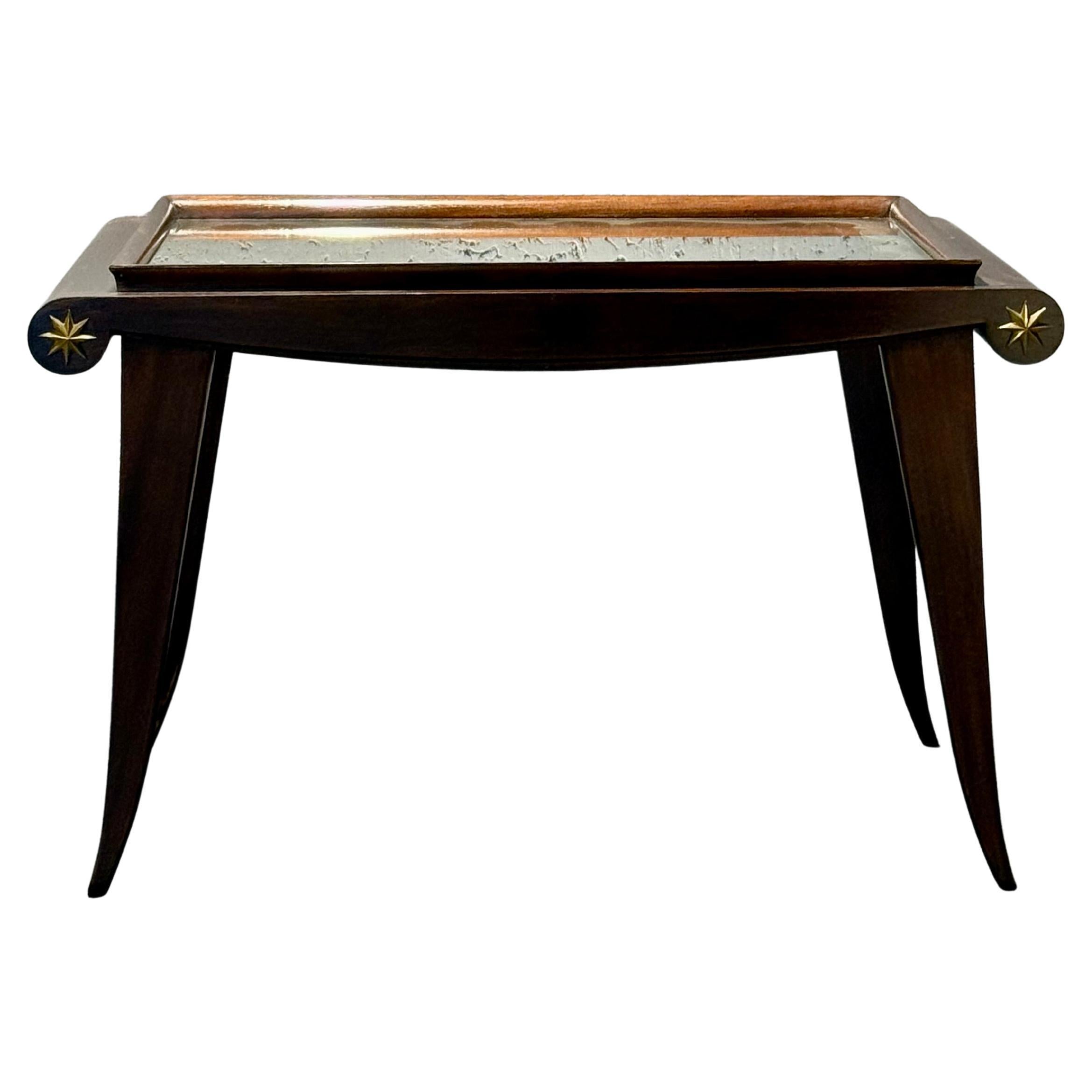 Neoclassic Maxime Old mirror and wood coffee table