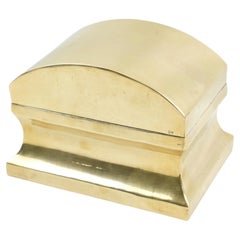 Neoclassic Modernist Brass Urn, Box or Tea Caddy, circa 1960