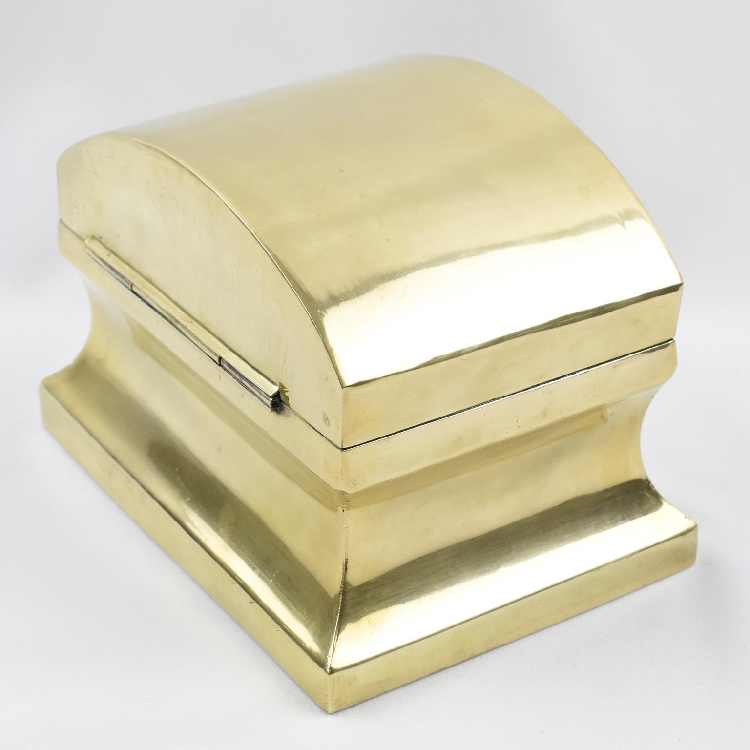Neoklassische Modernist Messing Urne Box Tea Caddy (Neoklassisches Revival) im Angebot