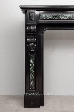 Neoclassic Noir De Mazy Black Antique Fireplace