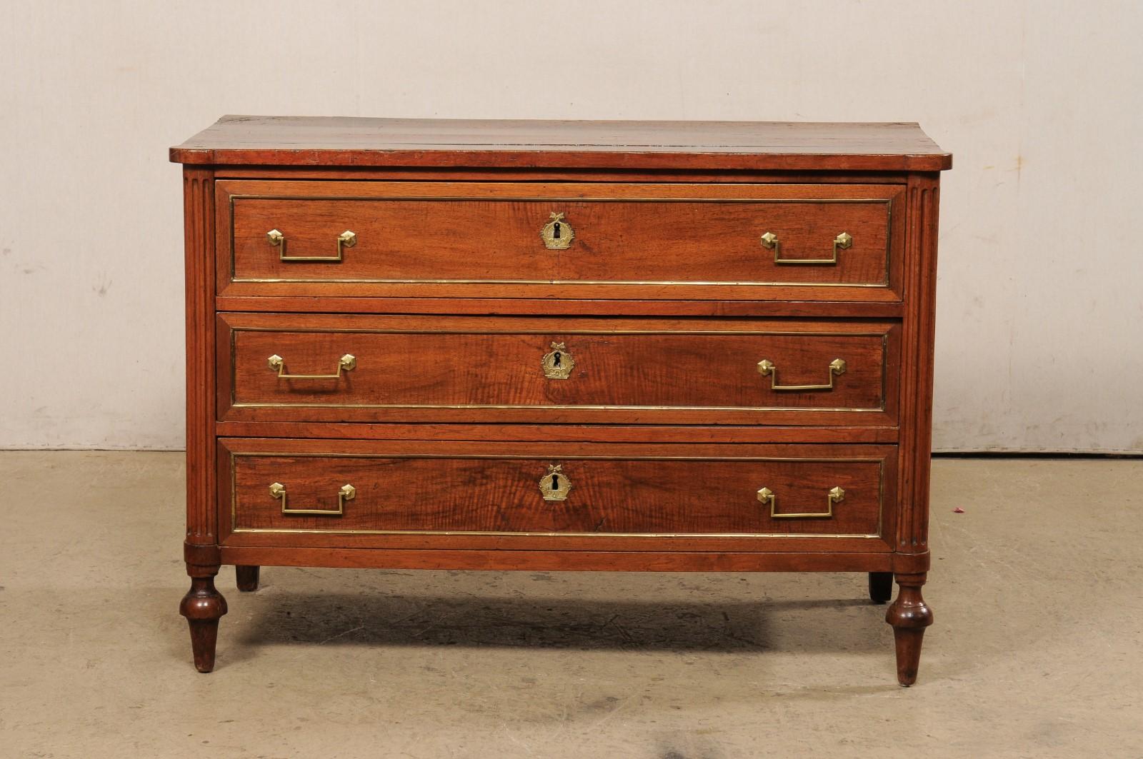 Neoclassic Period French Commode W/Hidden Butler's Secretary & Writing Desk For Sale 7