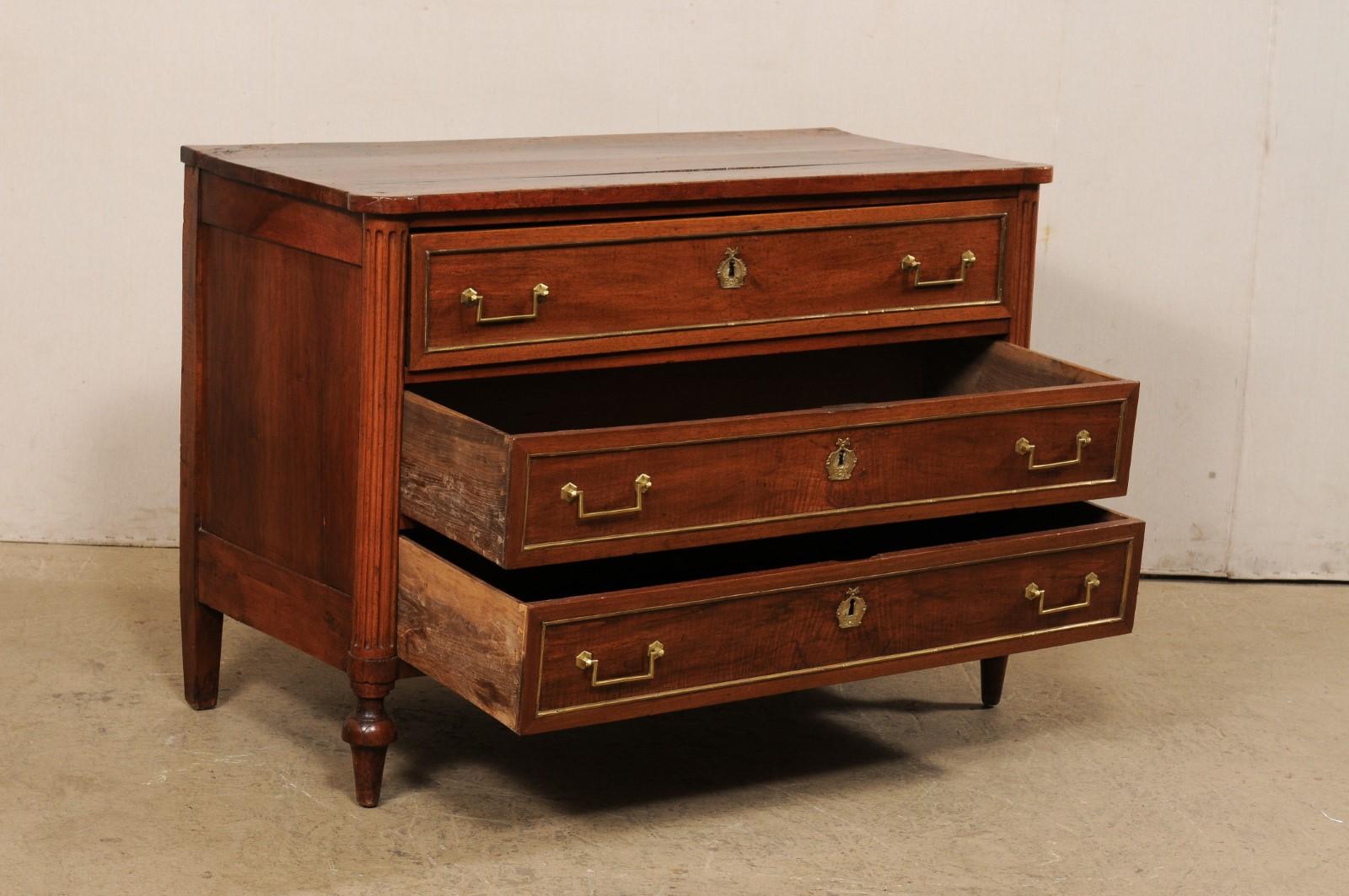 Neoclassical Neoclassic Period French Commode W/Hidden Butler's Secretary & Writing Desk For Sale