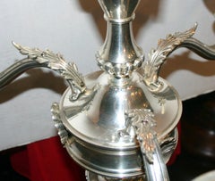 Neoclassic Silver Plated Chandelier