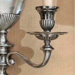 Neoclassic Silver Plated Sconces