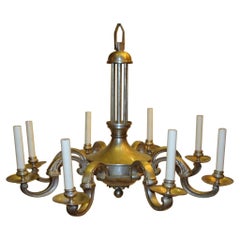 Neoclassic Silvered Bronze Chandelier