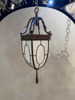 1920 Caldwell Neoclassic Style Leaded Glass Lantern