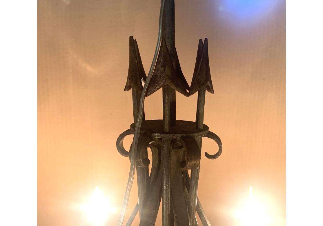 Neoclassic Style Light Wrought Iron Chandelier with Arrows 7