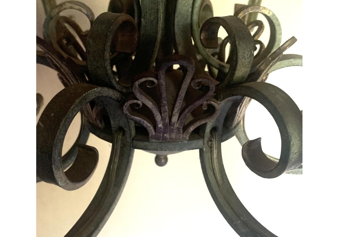 Neoclassic Style Light Wrought Iron Chandelier with Arrows 2