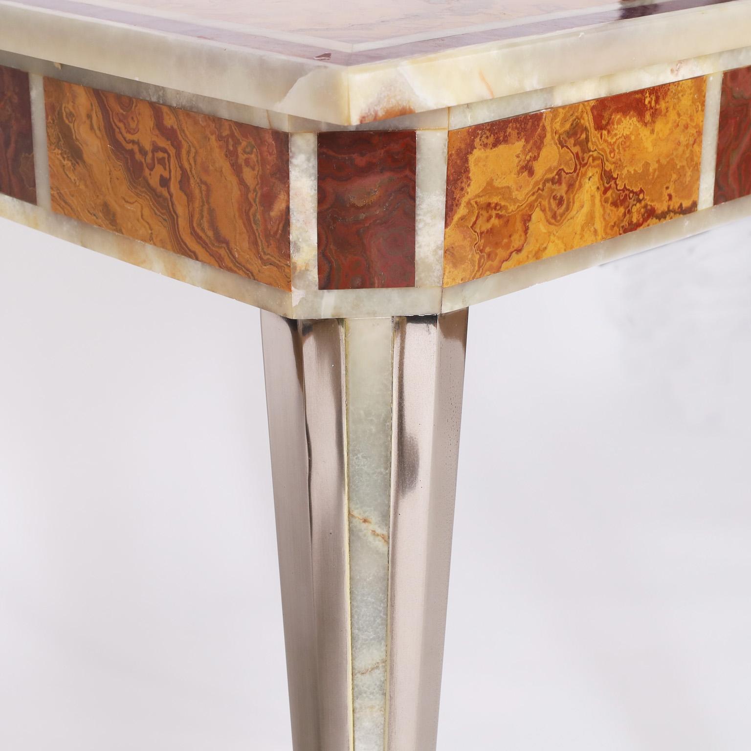 20th Century Neoclassic Style Marble Specimen Table For Sale
