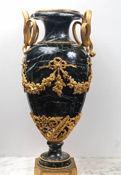 Neoclassic Style Marble Urn with Gilt Bronze Mounts