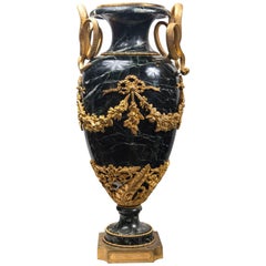 Neoclassic Style Marble Urn with Gilt Bronze Mounts Neoclassic Style Marble Urn with Gilt Bronze Mounts